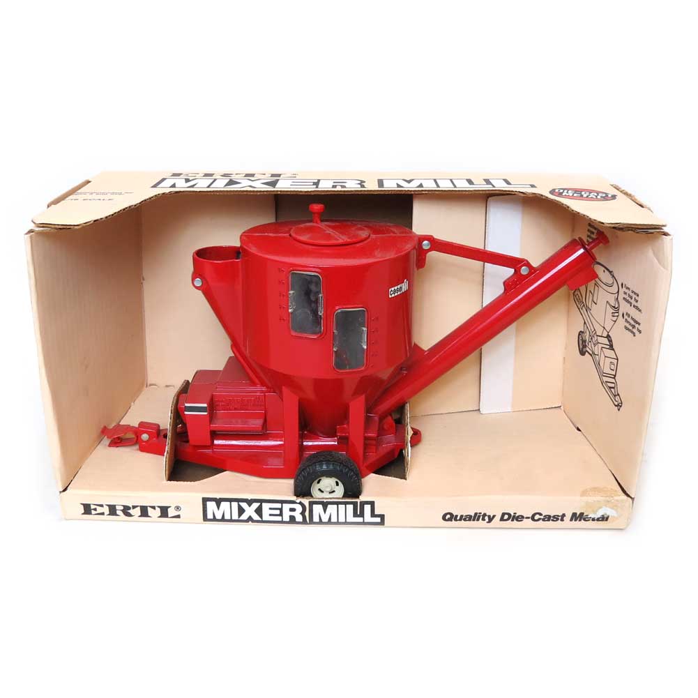 1/16 Case IH Red Diecast Mixer Mill with Working Augers, Made in the USA