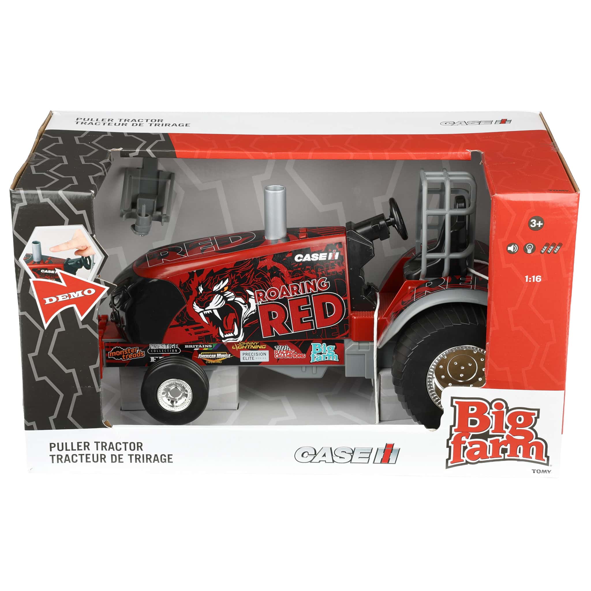 1/16 Case IH "Roaring Red" Pulling Tractor, ERTL Big Farm - Image 8