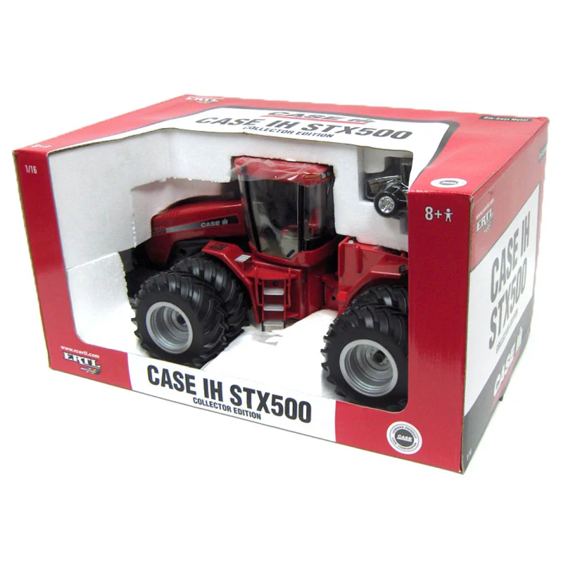 1/16 Collector Edition Case IH STX500 4WD Tractor with Chrome 1/64 Scale Version by ERTL - Image 2
