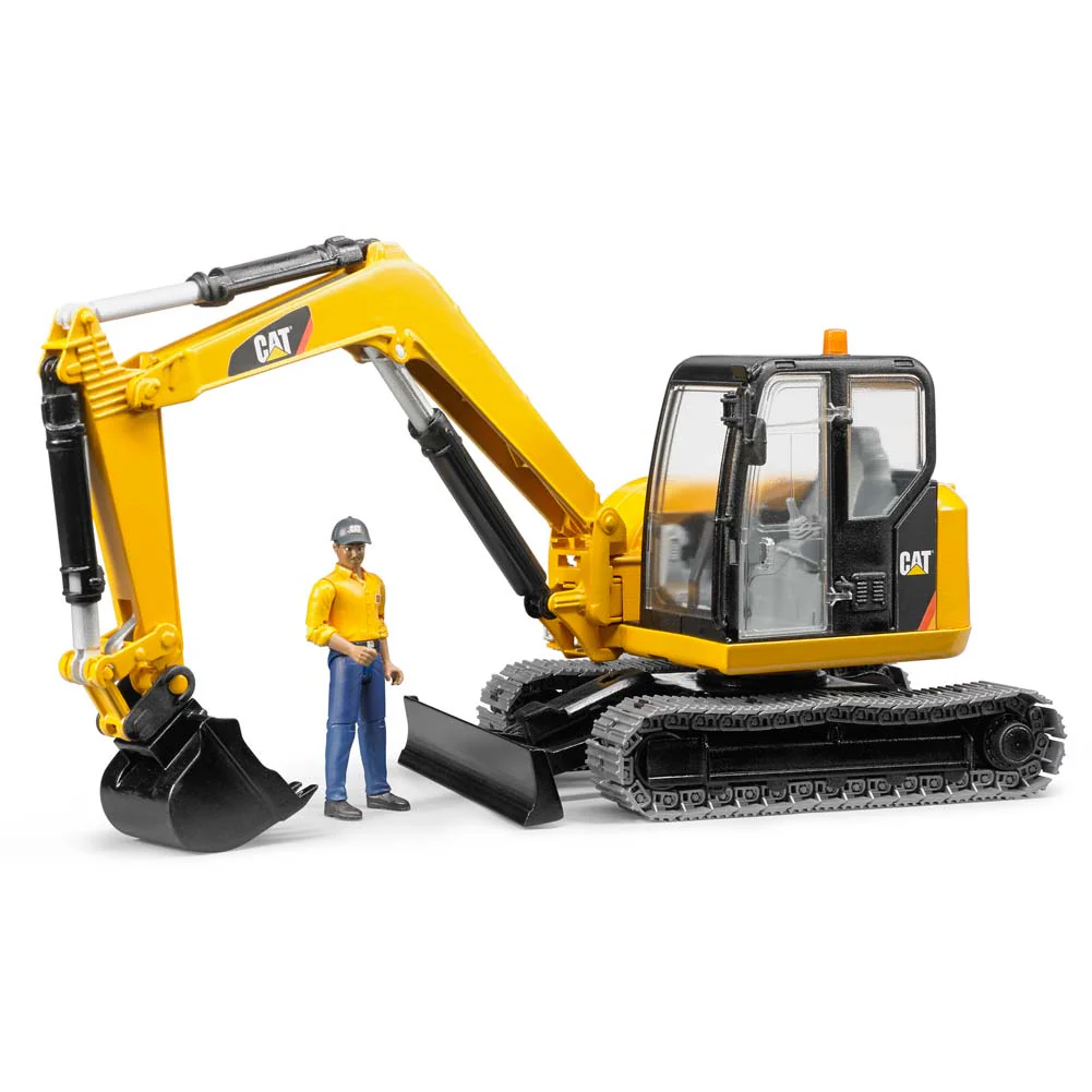1/16 Caterpillar Mini Excavator with Construction Worker by Bruder
