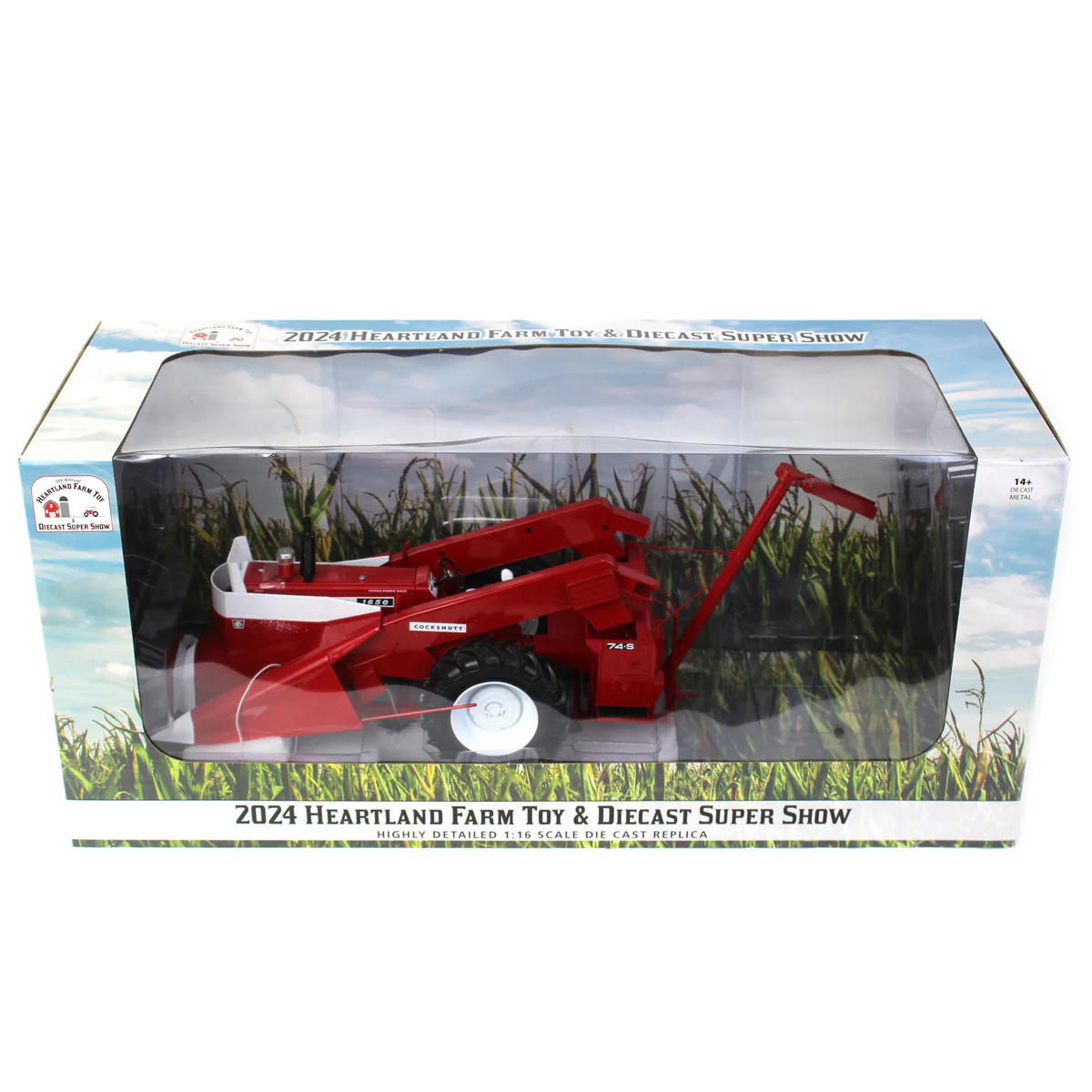 1/16 Cockshutt 1650 Tractor with 2 Row Picker & Sheller by SpecCast, 2024 Heartland Toy Show - Image 7