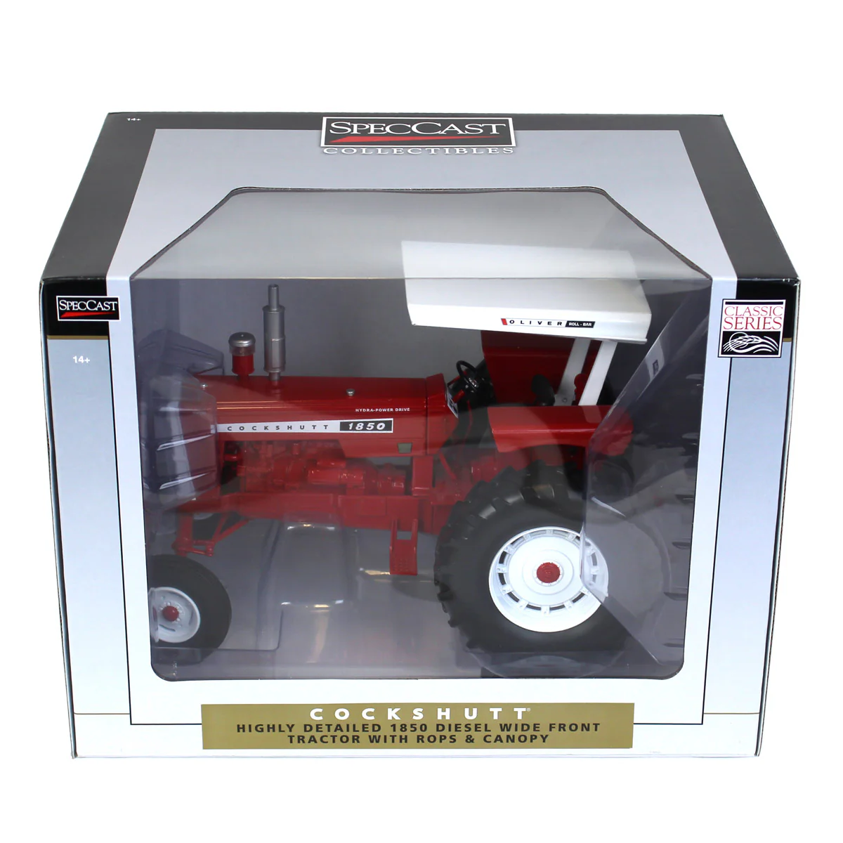 1/16 Cockshutt 1850 Diesel Tractor with Wide Front & Canopy by SpecCast - Image 5