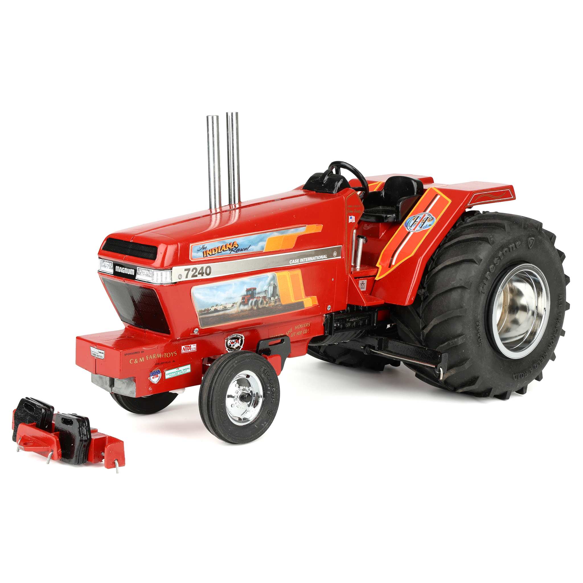 1/16 Coleman Wheatley "The Indiana Rascal" Case IH 7240 Magnum Resin Pulling Tractor by C&M Farm Toys