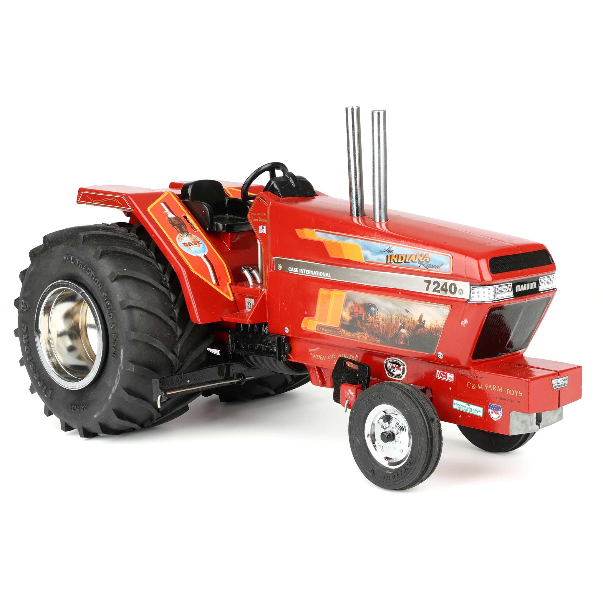1/16 Coleman Wheatley "The Indiana Rascal" Case IH 7240 Magnum Resin Pulling Tractor by C&M Farm Toys - Image 2