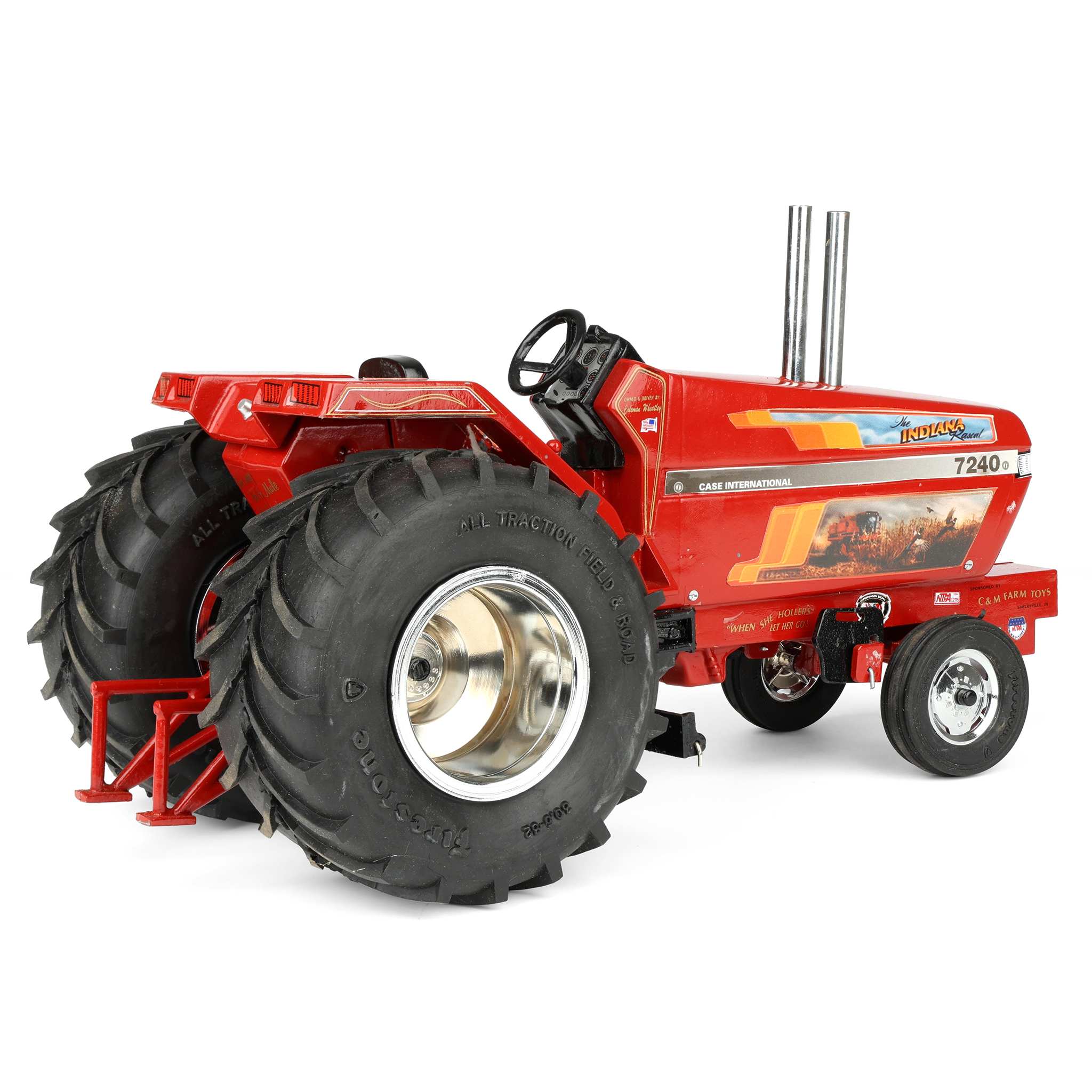 1/16 Coleman Wheatley "The Indiana Rascal" Case IH 7240 Magnum Resin Pulling Tractor by C&M Farm Toys - Image 3