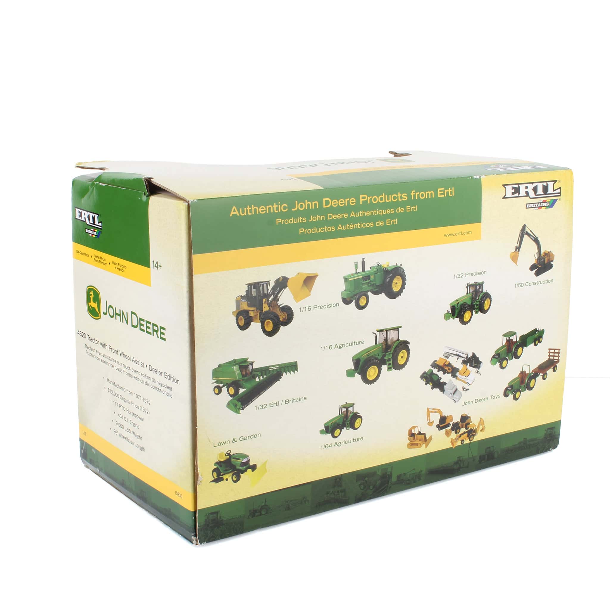 1/16 Dealer Edition John Deere 4320 with Front Wheel Assist & Hiniker Cab by ERTL - Image 3