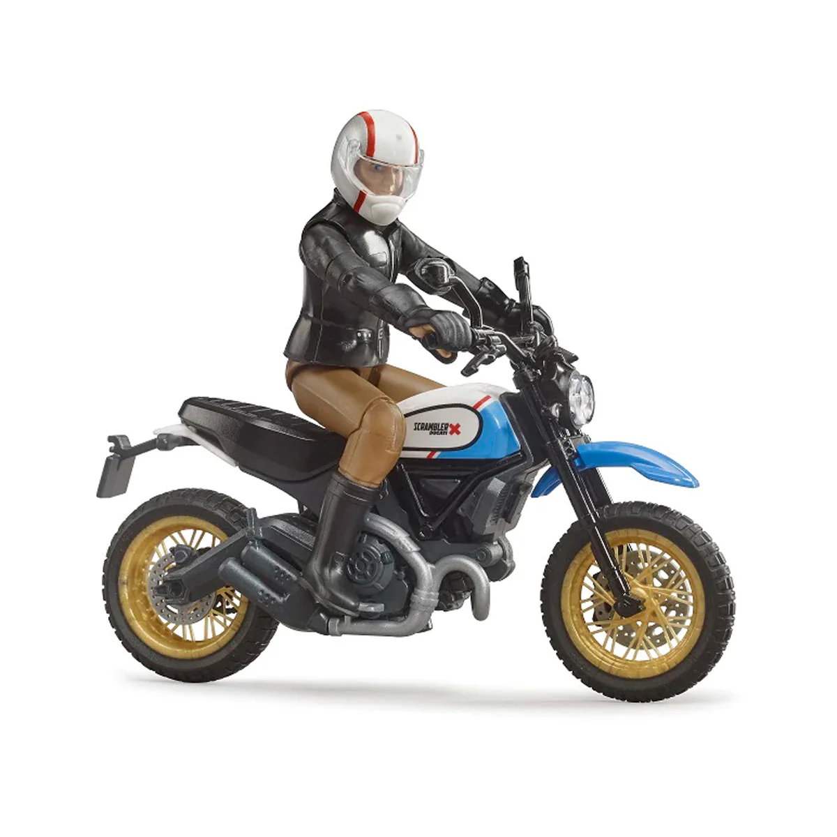 1/16 Ducati Scrambler Desert Sled with Driver by Bruder - Image 2