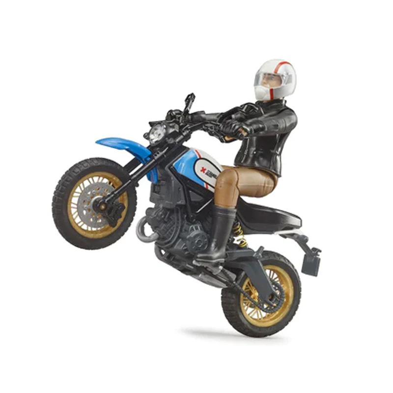 1/16 Ducati Scrambler Desert Sled with Driver by Bruder - Image 4