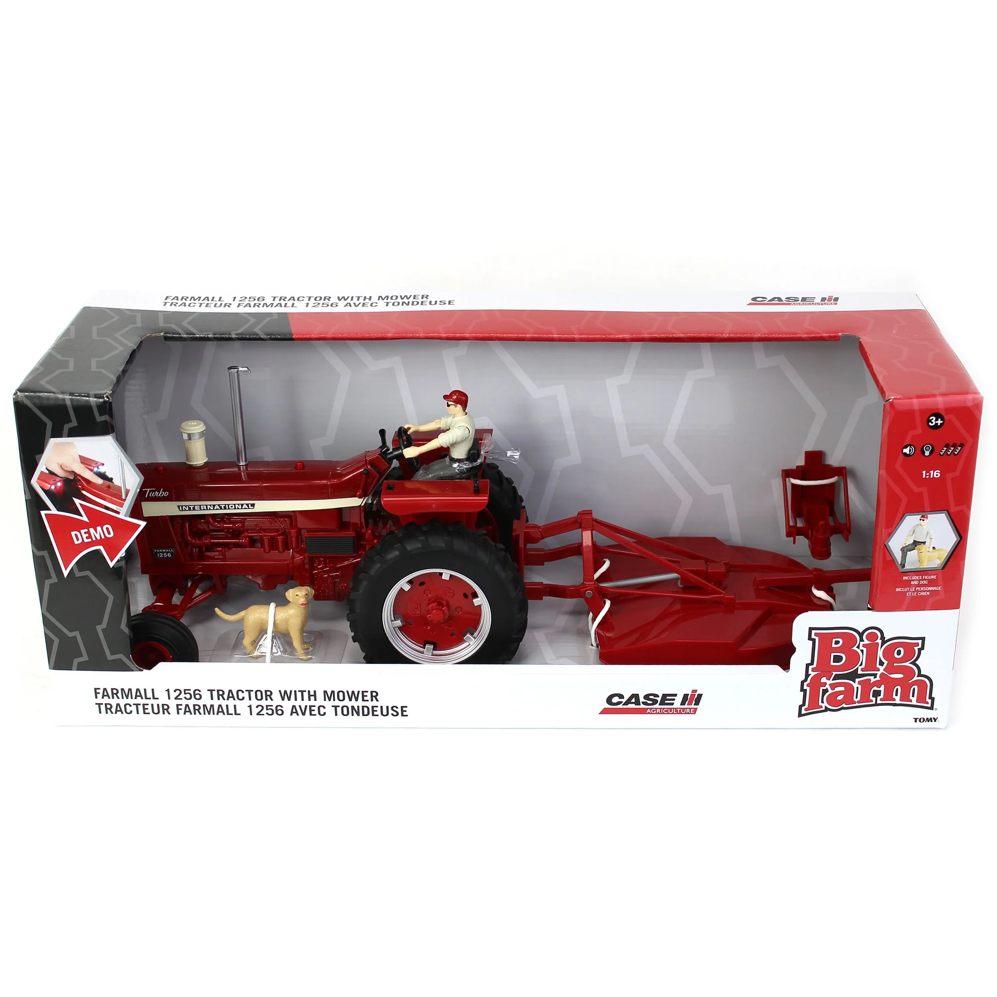 1/16 ERTL Big Farm Farmall 1256 Tractor with Mower & Figures - Image 11