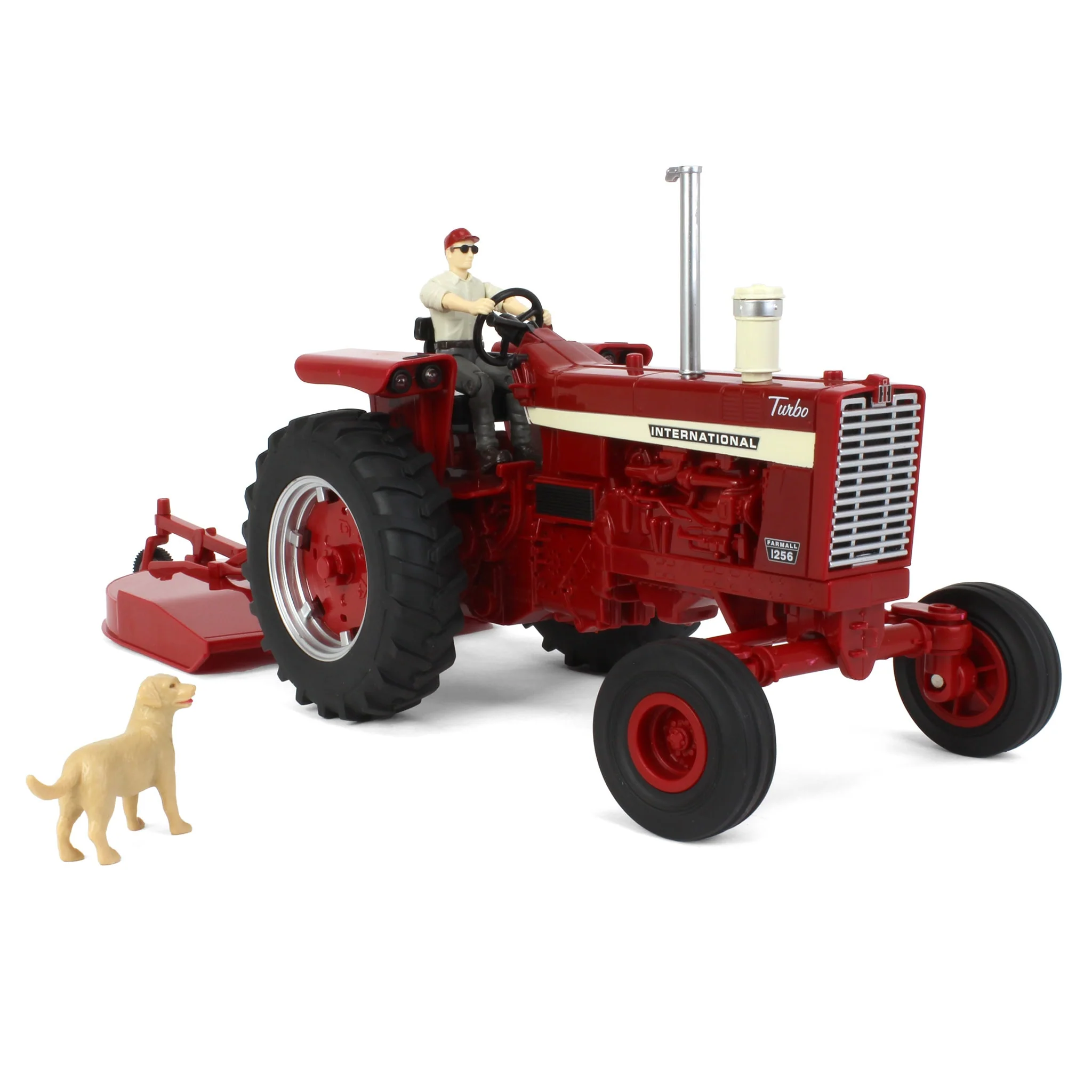 1/16 ERTL Big Farm Farmall 1256 Tractor with Mower & Figures - Image 2