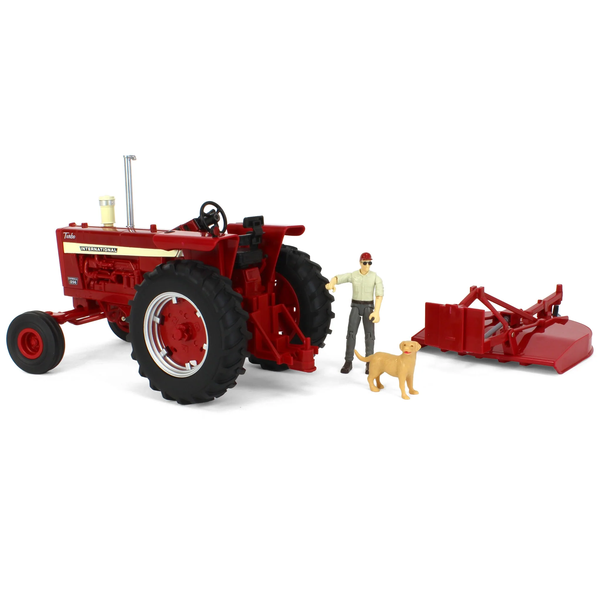 1/16 ERTL Big Farm Farmall 1256 Tractor with Mower & Figures - Image 4