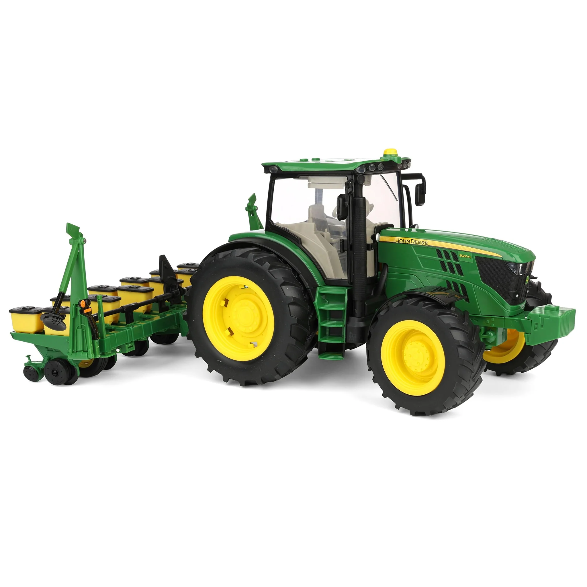 1/16 John Deere 6210R Toy Tractor with Lights & Sounds and 6 Row Planter, ERTL Big Farm - Image 2