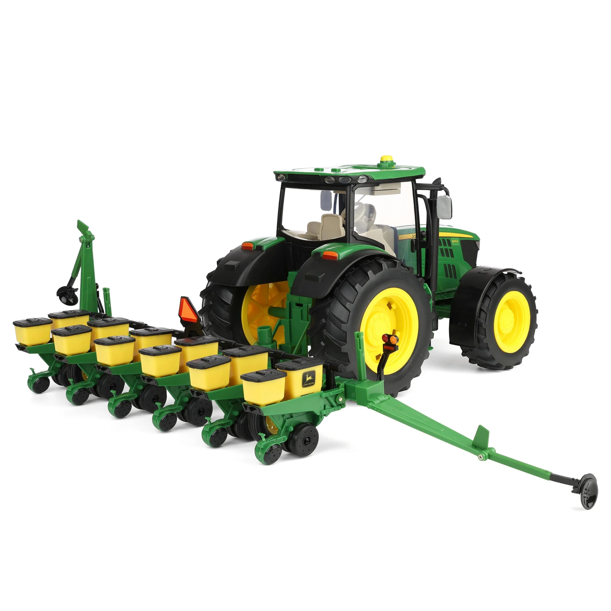 1/16 John Deere 6210R Toy Tractor with Lights & Sounds and 6 Row Planter, ERTL Big Farm - Image 3