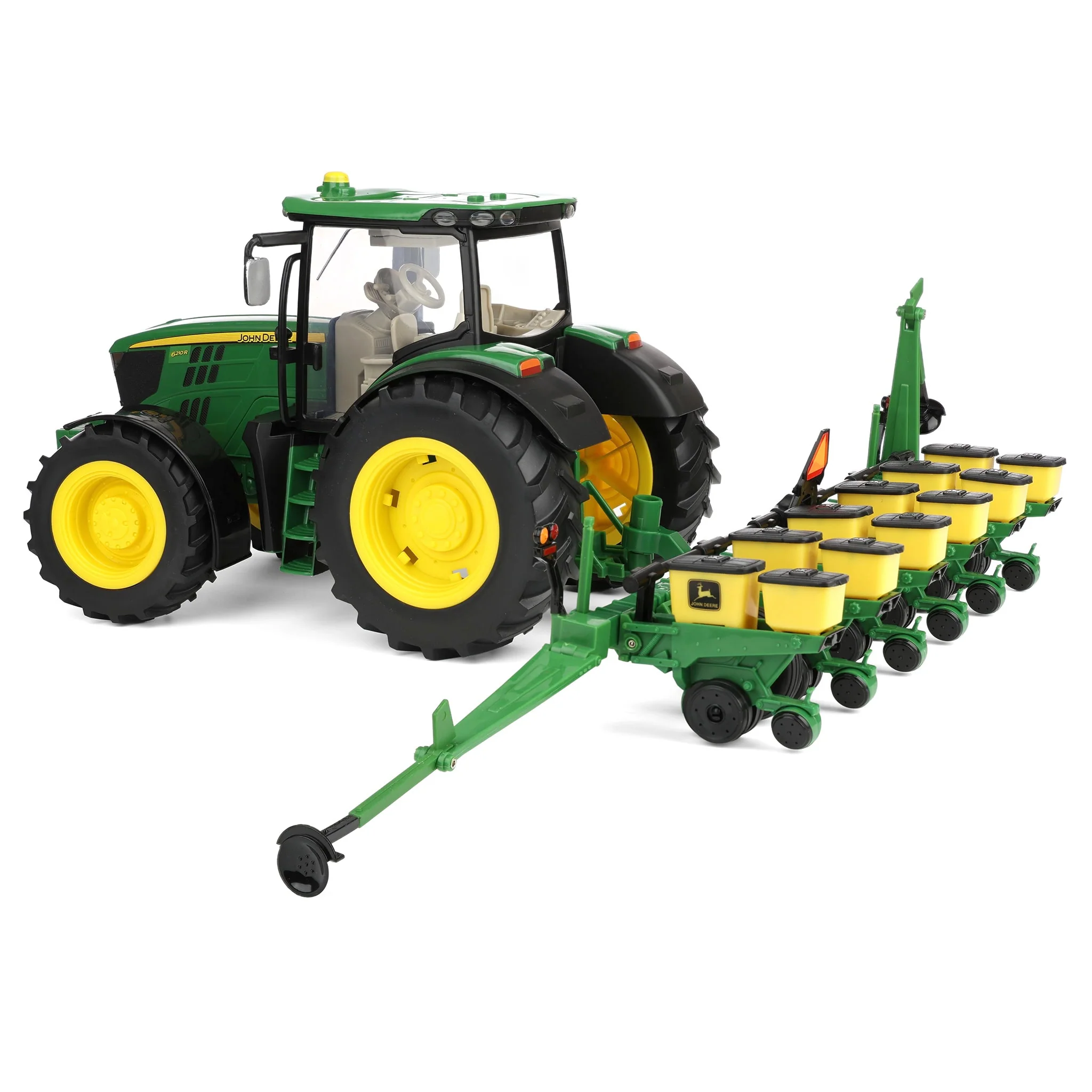 1/16 John Deere 6210R Toy Tractor with Lights & Sounds and 6 Row Planter, ERTL Big Farm - Image 4
