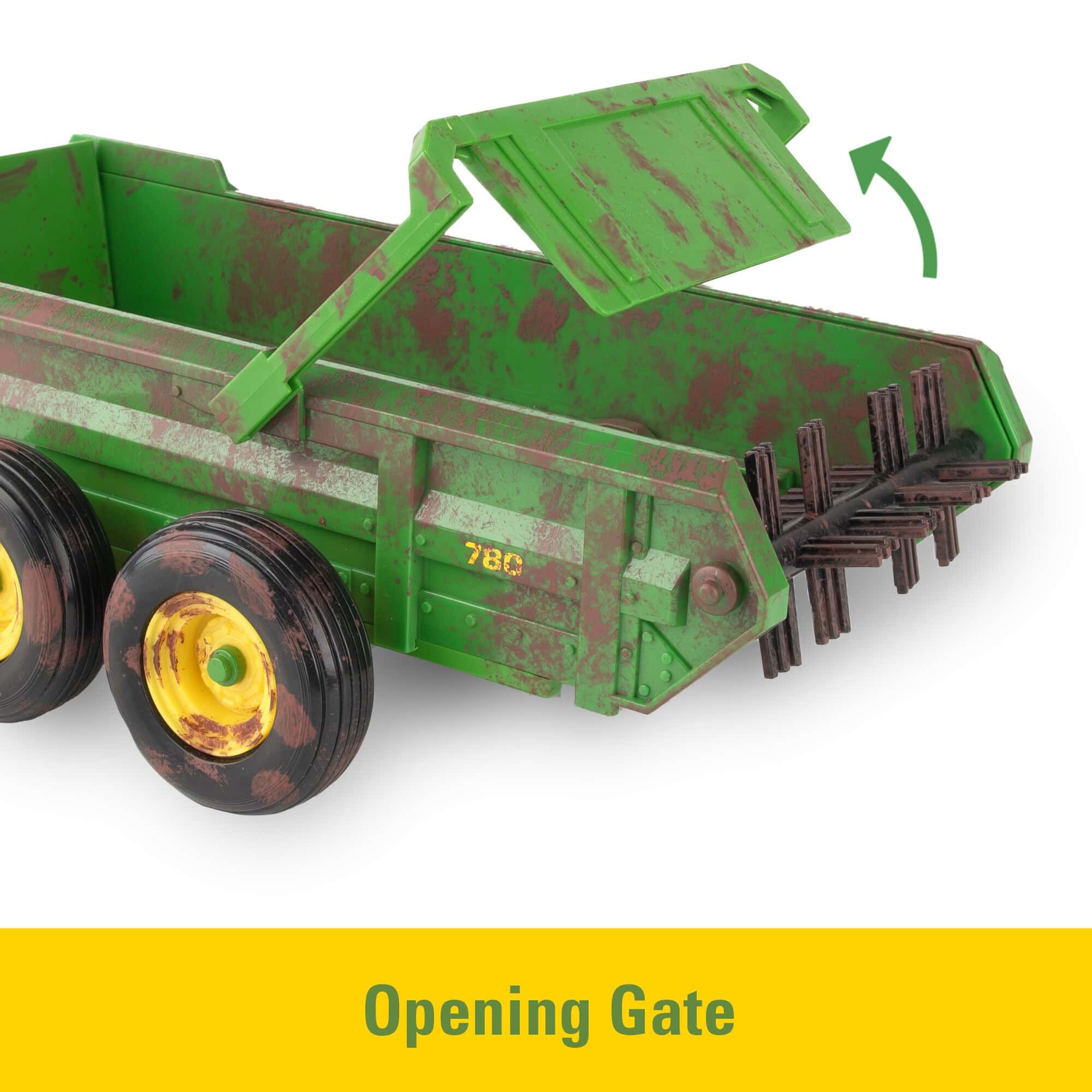 1/16 ERTL Big Farm John Deere 6210R Tractor with Loader & "Dirty" 780 Hydra Push Spreader - Image 9