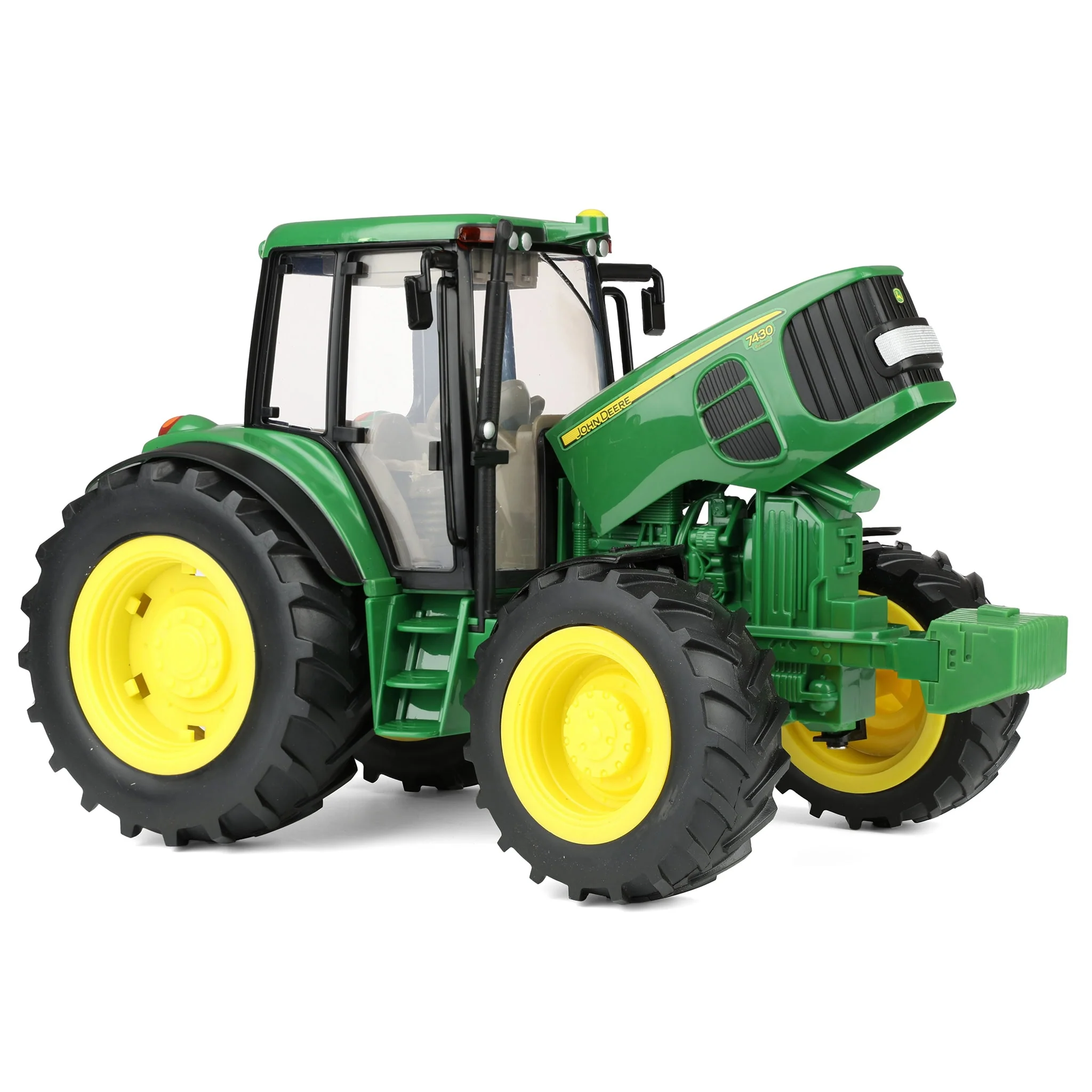 1/16 ERTL Big Farm John Deere 7430 Toy Tractor with J&M 875 Grain Cart - Image 6