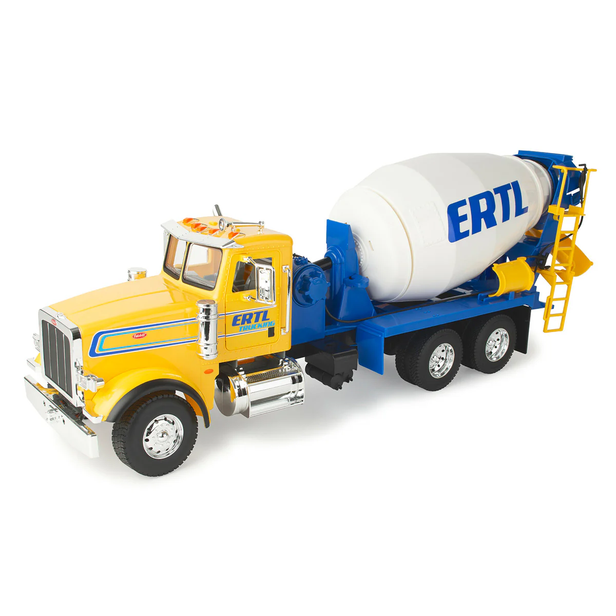 1/16 Big Farm Peterbilt Model 367 Cement Mixer Truck, ERTL Yellow & Blue,