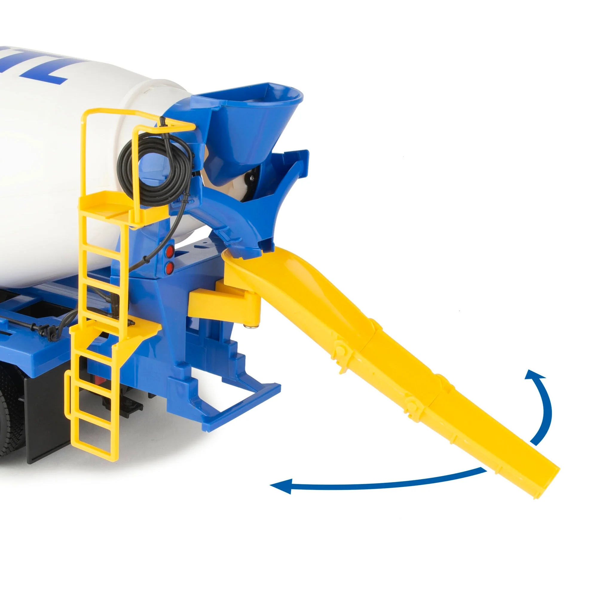 1/16 Big Farm Peterbilt Model 367 Cement Mixer Truck, ERTL Yellow & Blue, - Image 7
