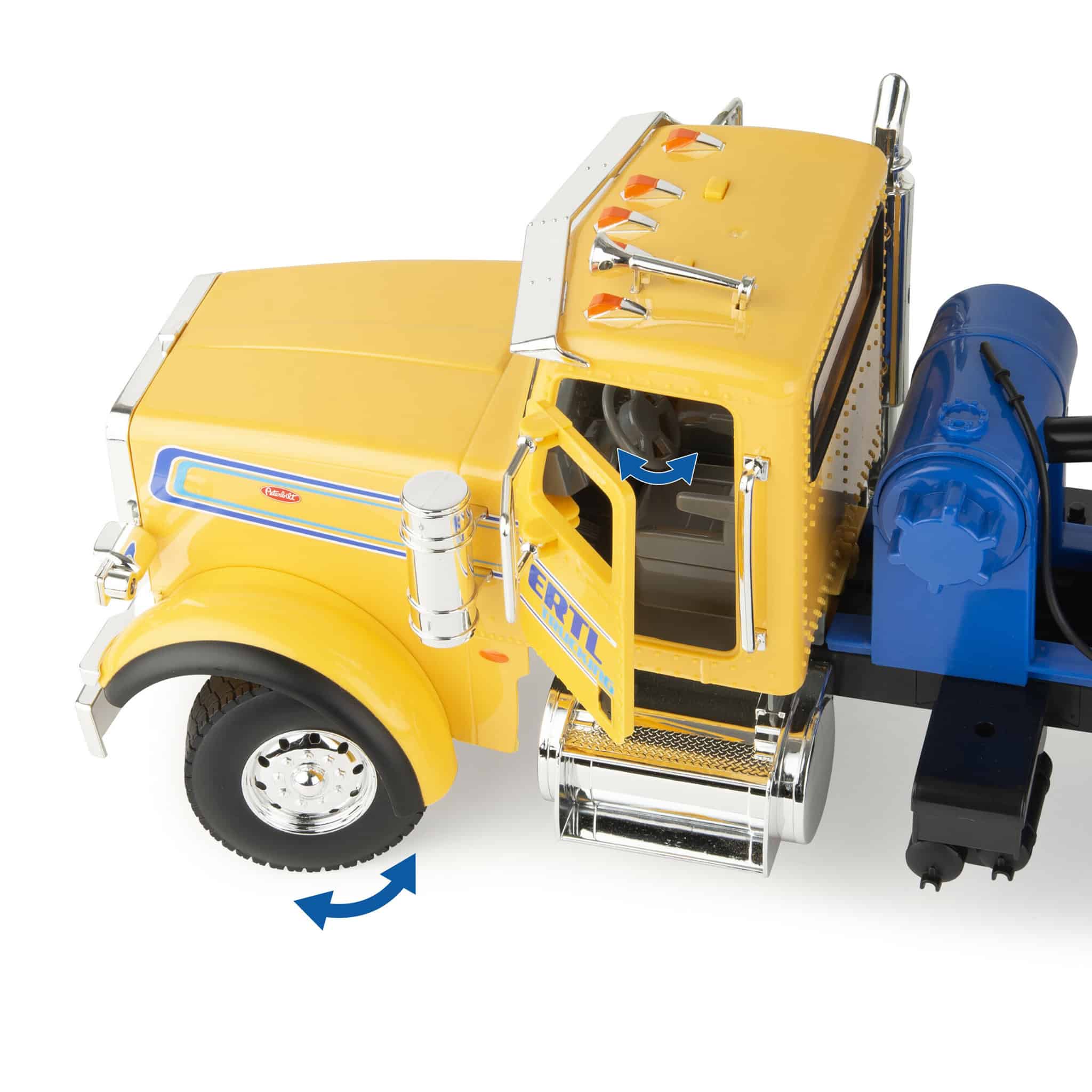 1/16 Big Farm Peterbilt Model 367 Cement Mixer Truck, ERTL Yellow & Blue, - Image 9