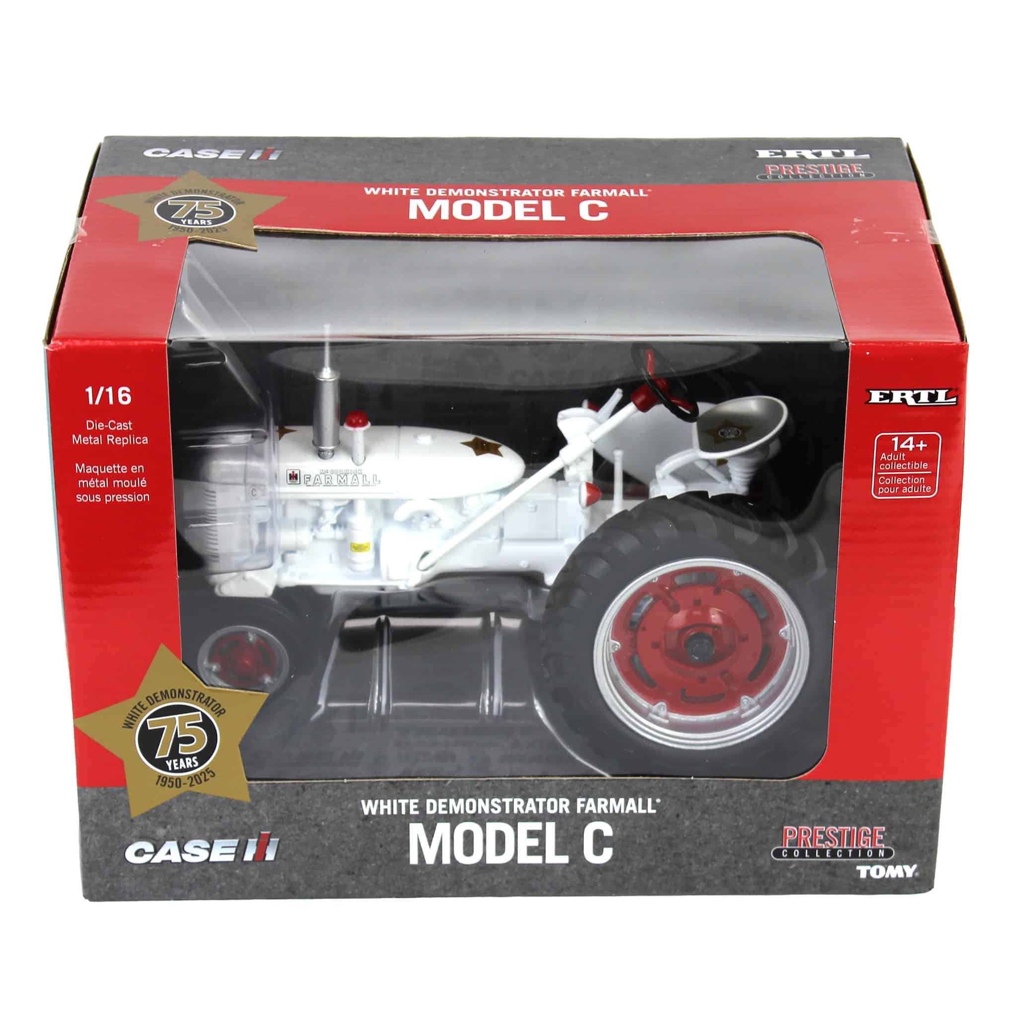 1/16 Farmall C White Demonstrator Tractor by ERTL, 75th Anniversary - Image 6