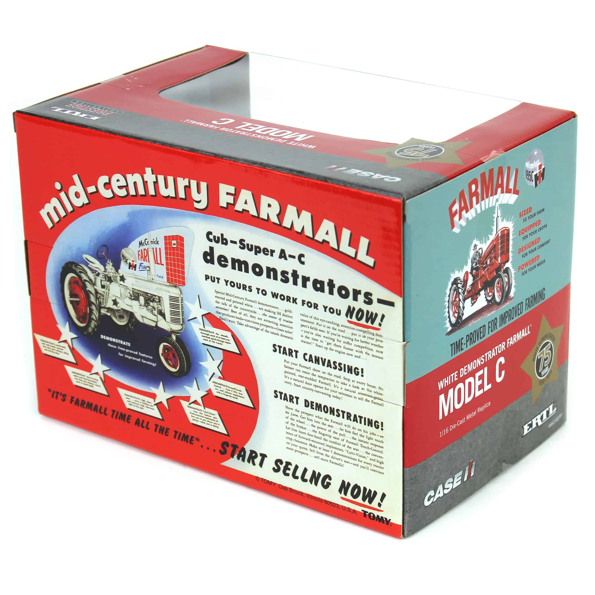 1/16 Farmall C White Demonstrator Tractor by ERTL, 75th Anniversary - Image 7