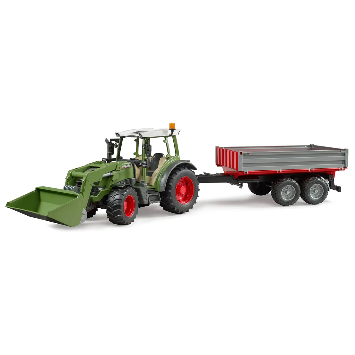 1/16 Fendt 211 Vario Tractor with Front Loader & Tipping Trailer by Bruder