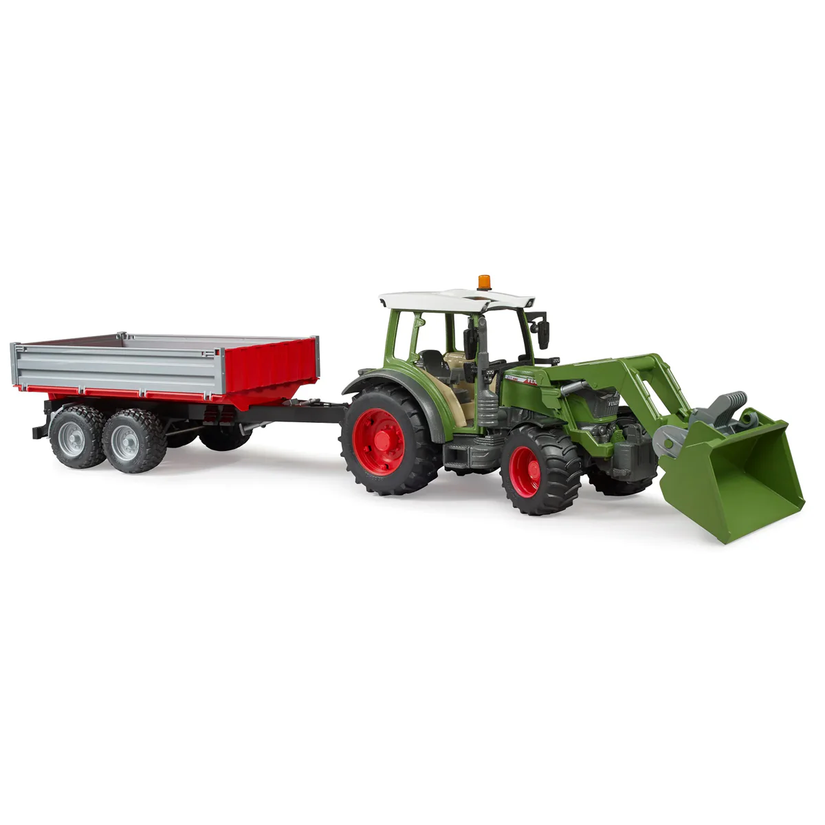 1/16 Fendt 211 Vario Tractor with Front Loader & Tipping Trailer by Bruder - Image 2