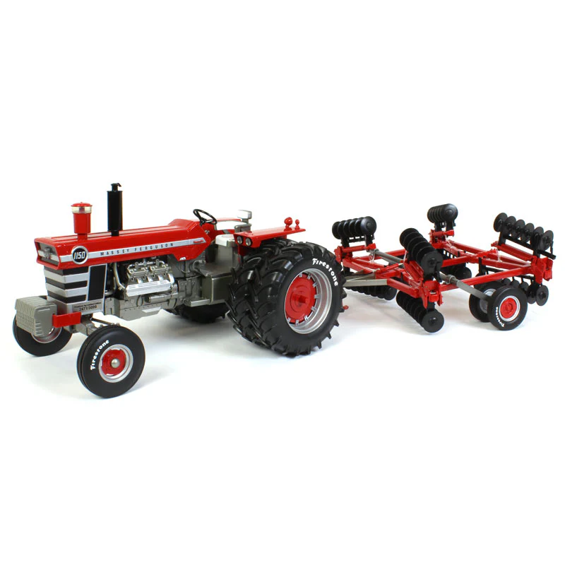 1/16 Massey Ferguson 1150 Diesel Tractor with Duals and Pull Disc Attachment, Firestone Series