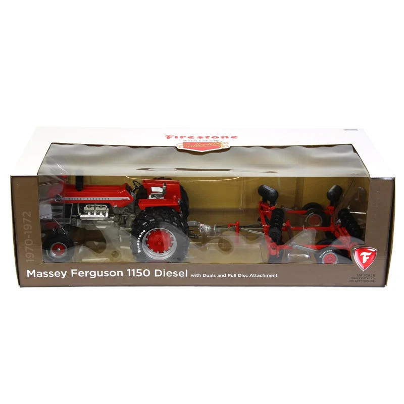 1/16 Massey Ferguson 1150 Diesel Tractor with Duals and Pull Disc Attachment, Firestone Series - Image 7