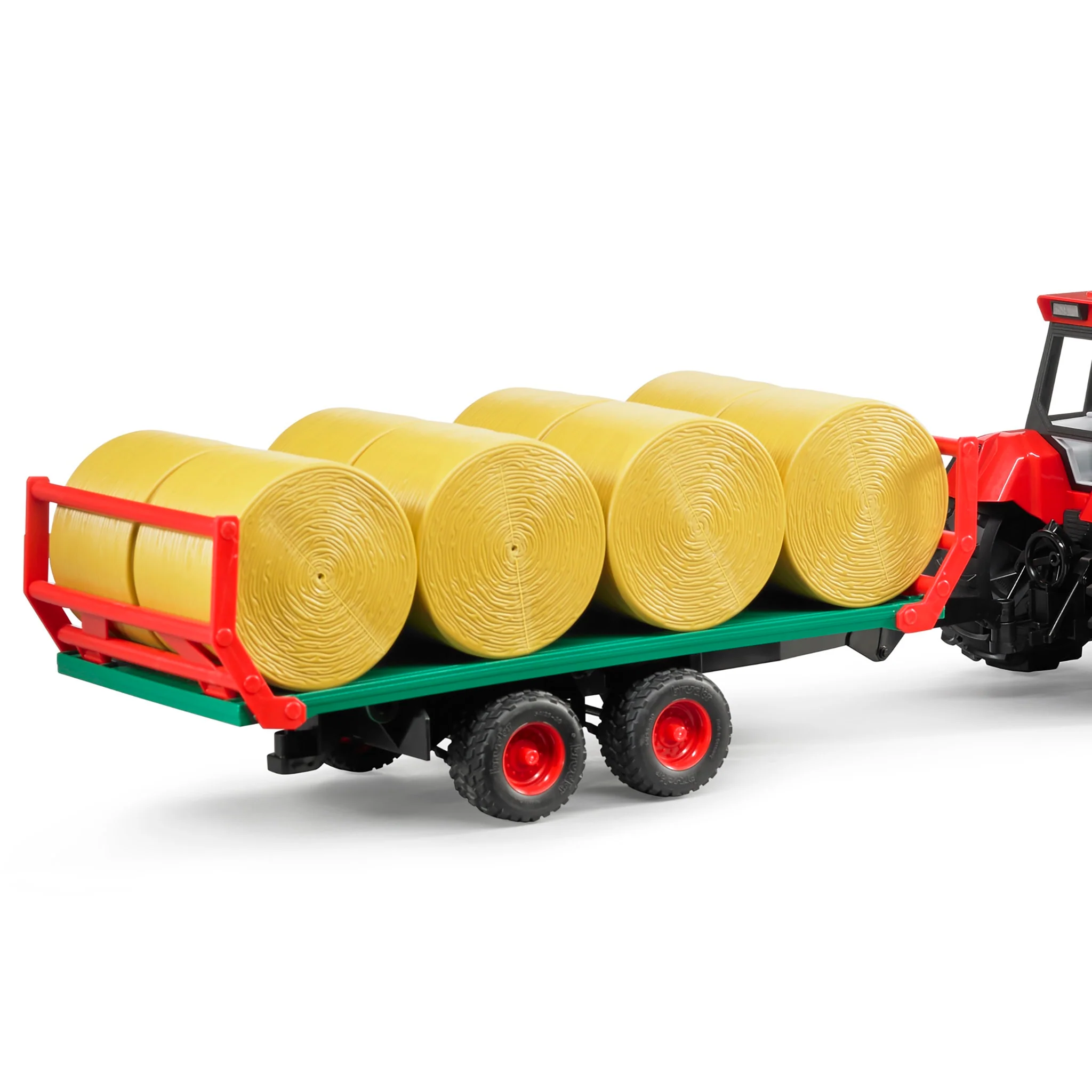 1/16 Flat Wagon Bale Carrier with 8 Round Bales by Bruder - Image 4