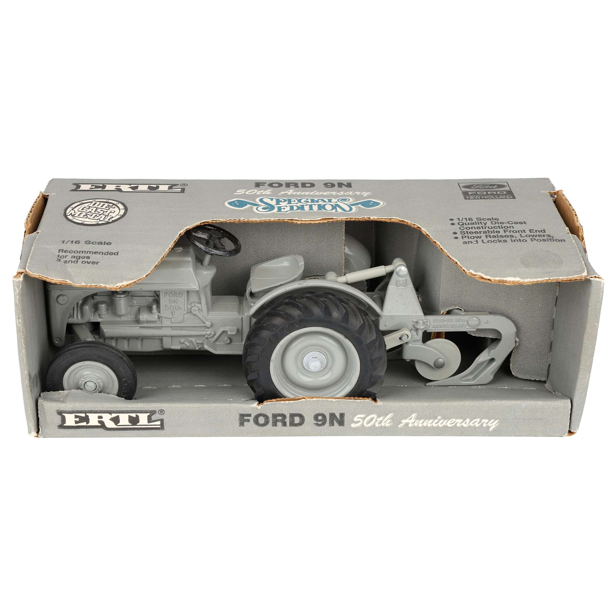 1/16 Ford 9N Tractor with Plow, 50th Anniversary Special Edition by ERTL - Image 6