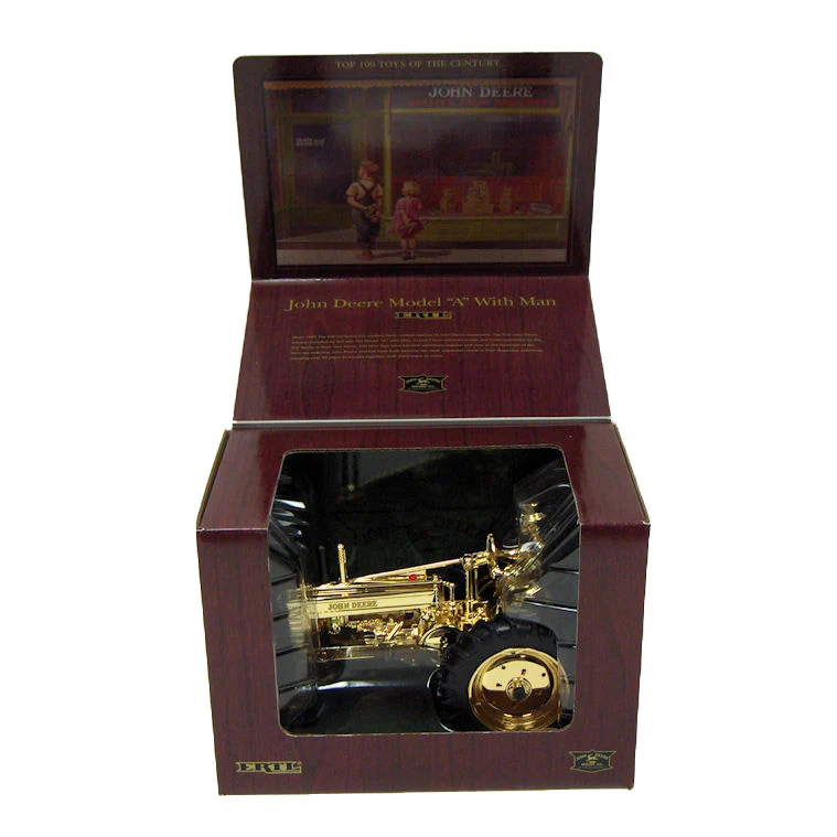 1/16 GOLD John Deere Model A with Driver, Top 100 Toys of the Century by ERTL - Image 2