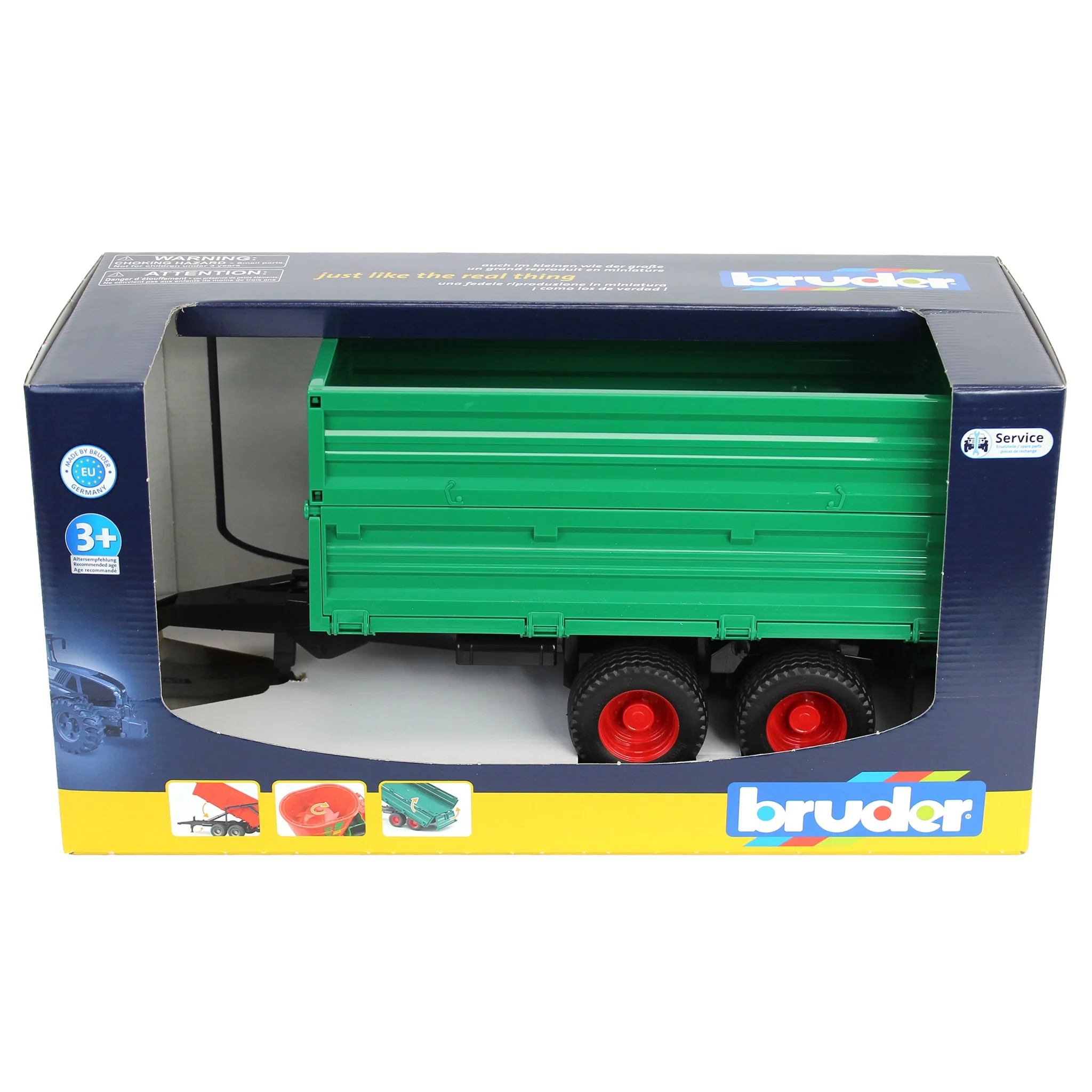 1/16 Green Tandem Axle Trailer by Bruder - Image 8