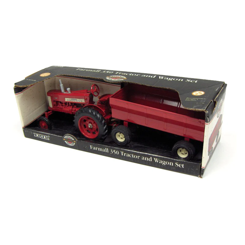 1/16 IH Farmall 350 Tractor with Wide Front & Barge Wagon by ERTL