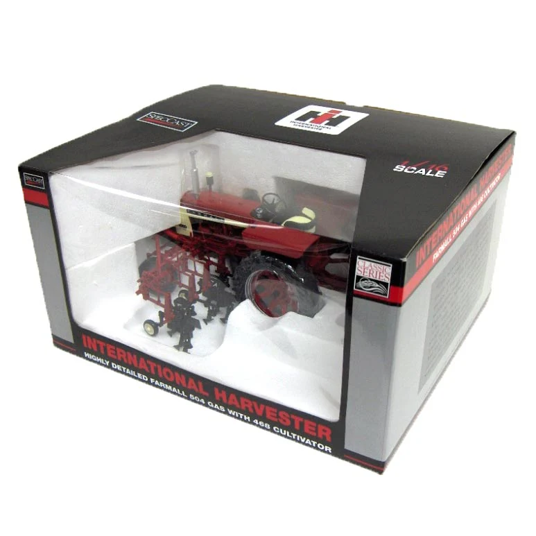 1/16 IH Farmall 504 Gas Tractor with Wide Front, 468 Cultivators & Shields by SpecCast - Image 3