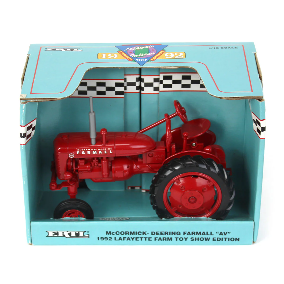 1/16 IH Farmall AV Tractor by ERTL, 1992 Lafayette Farm Toy Show Limited Edition