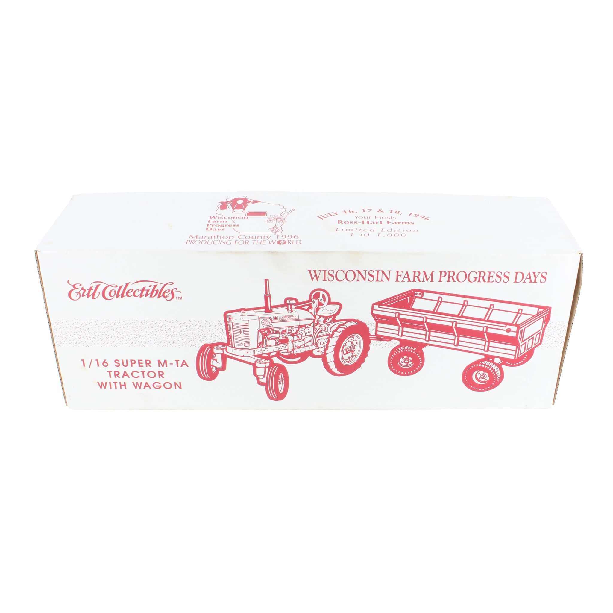 1/16 IH Farmall Super MTA Tractor & Wagon, 1996 Wisconsin Farm Progress Days