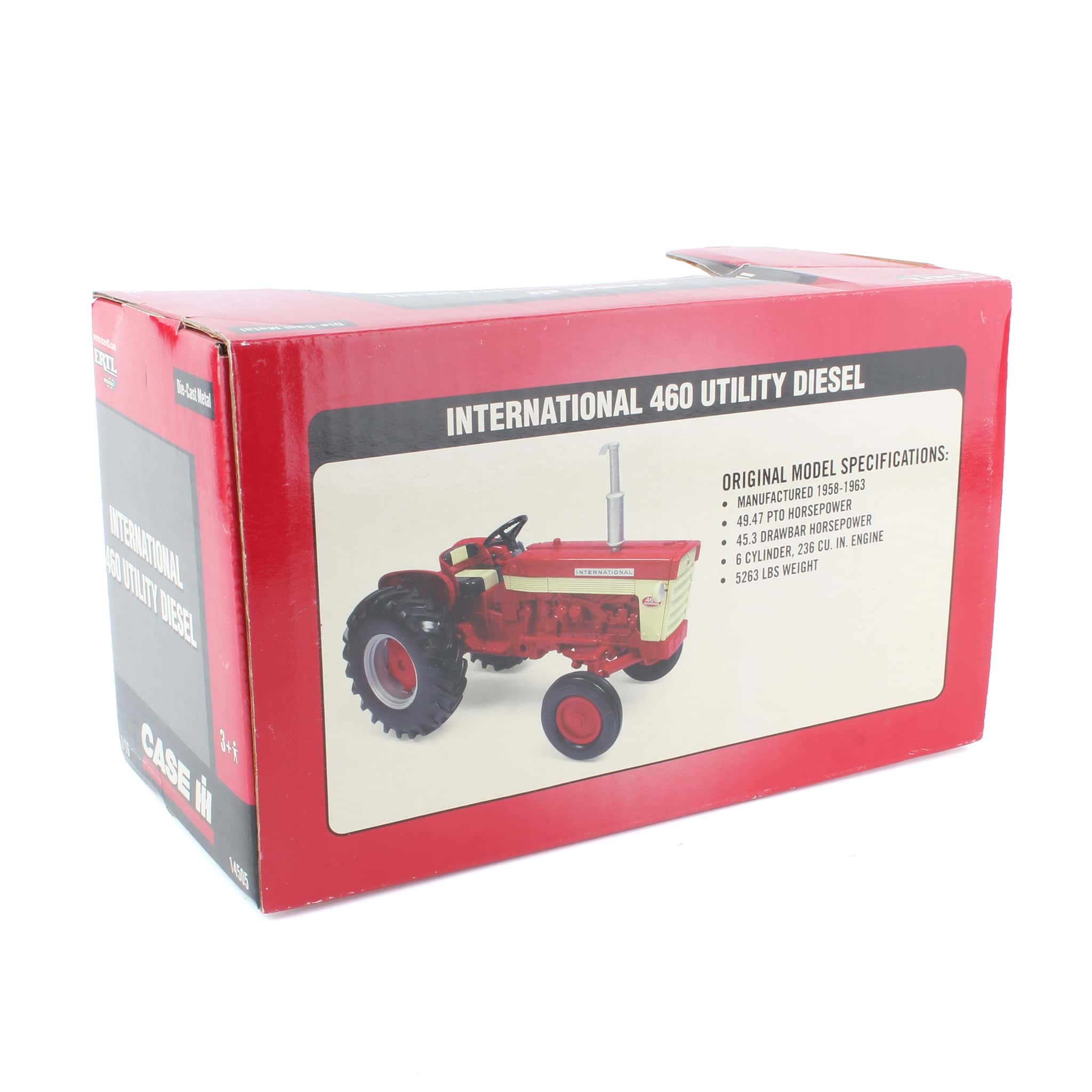 1/16 International 460 Utility Diesel Tractor with Wide Front by ERTL - Image 2