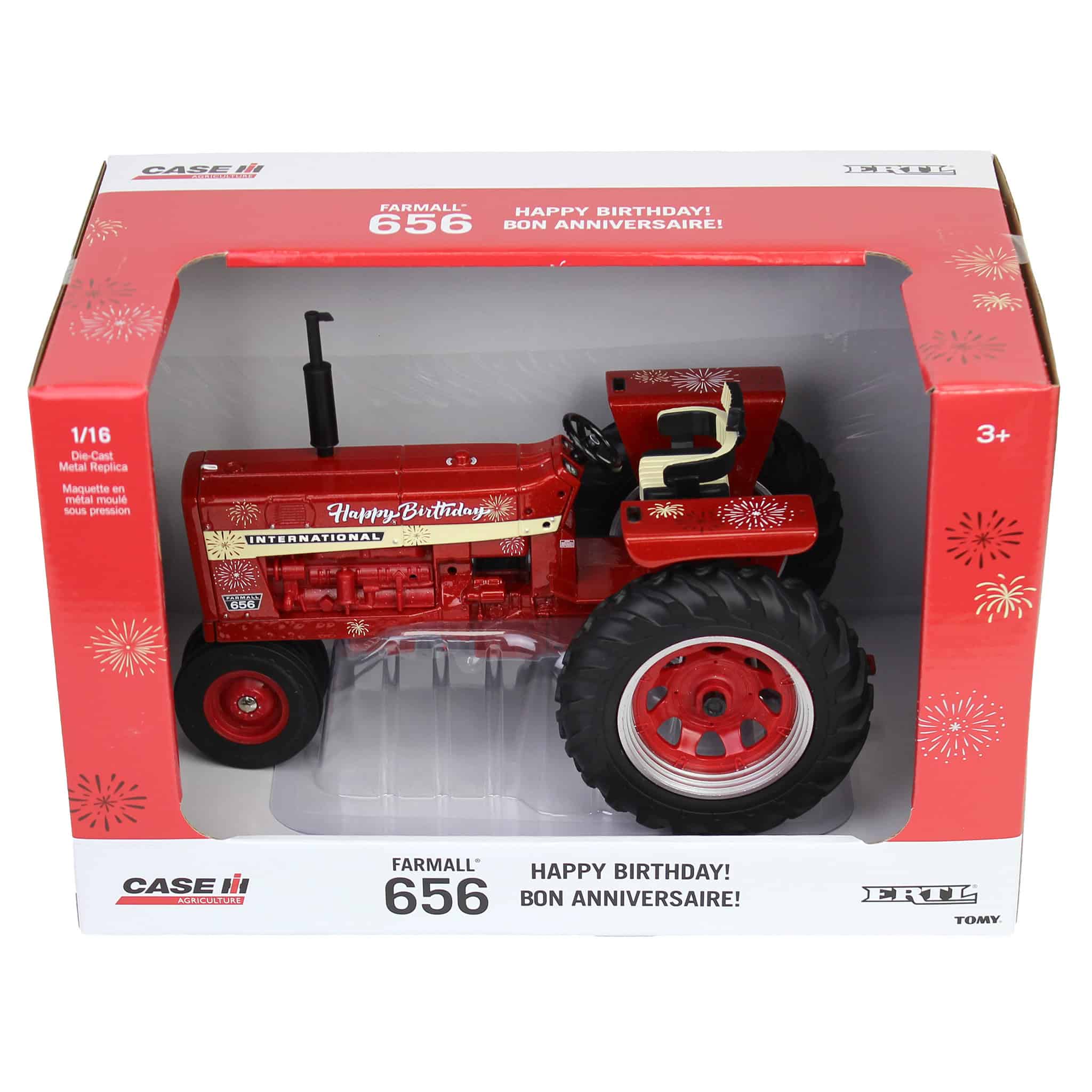 1/16 International Harvester 656 Diesel Tractor with "Happy Birthday" Graphics by ERTL - Image 6