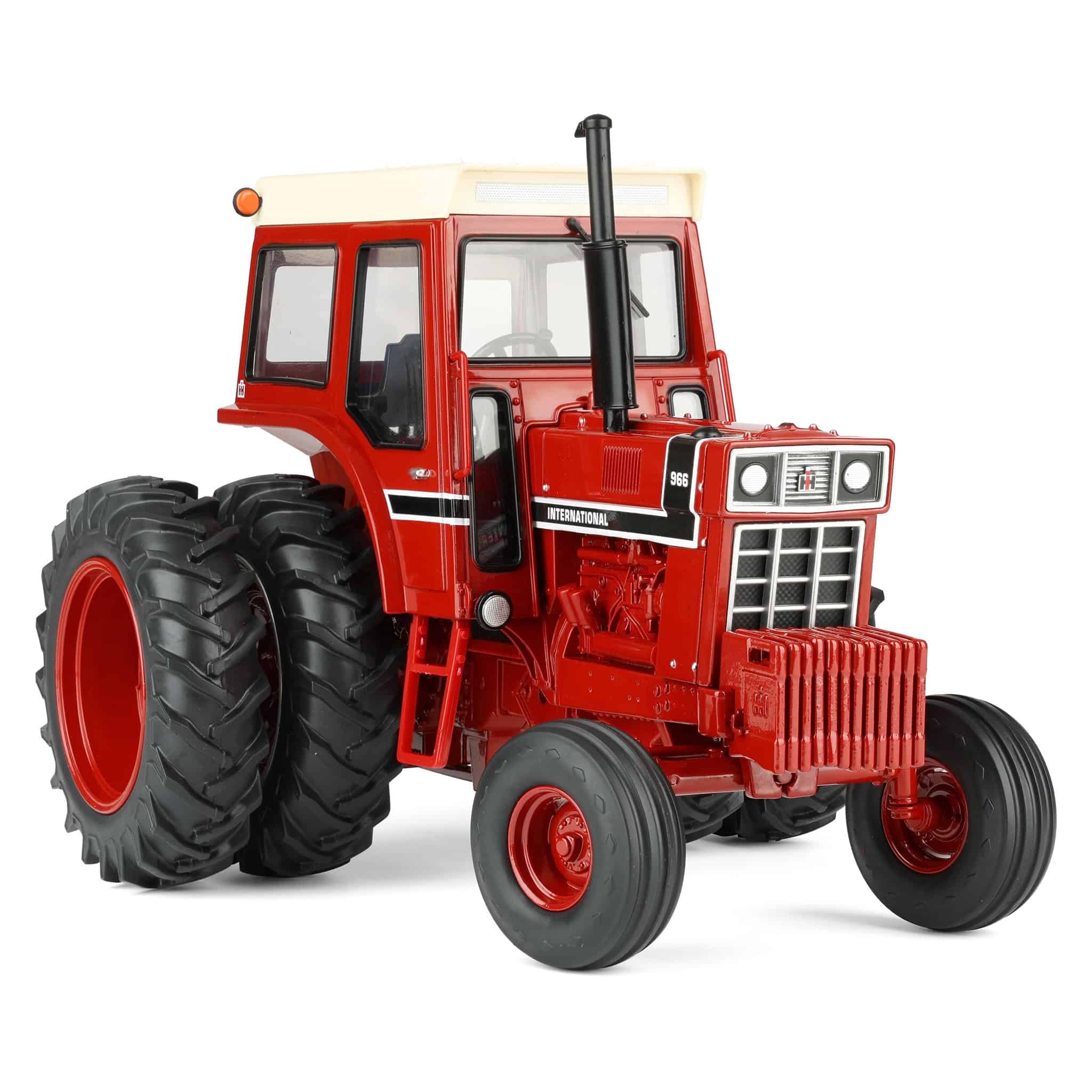 1/16 International Harvester 966 Black Stripe Tractor with Cab & Duals, 50th Anniversary, ERTL Prestige Collection - Image 2
