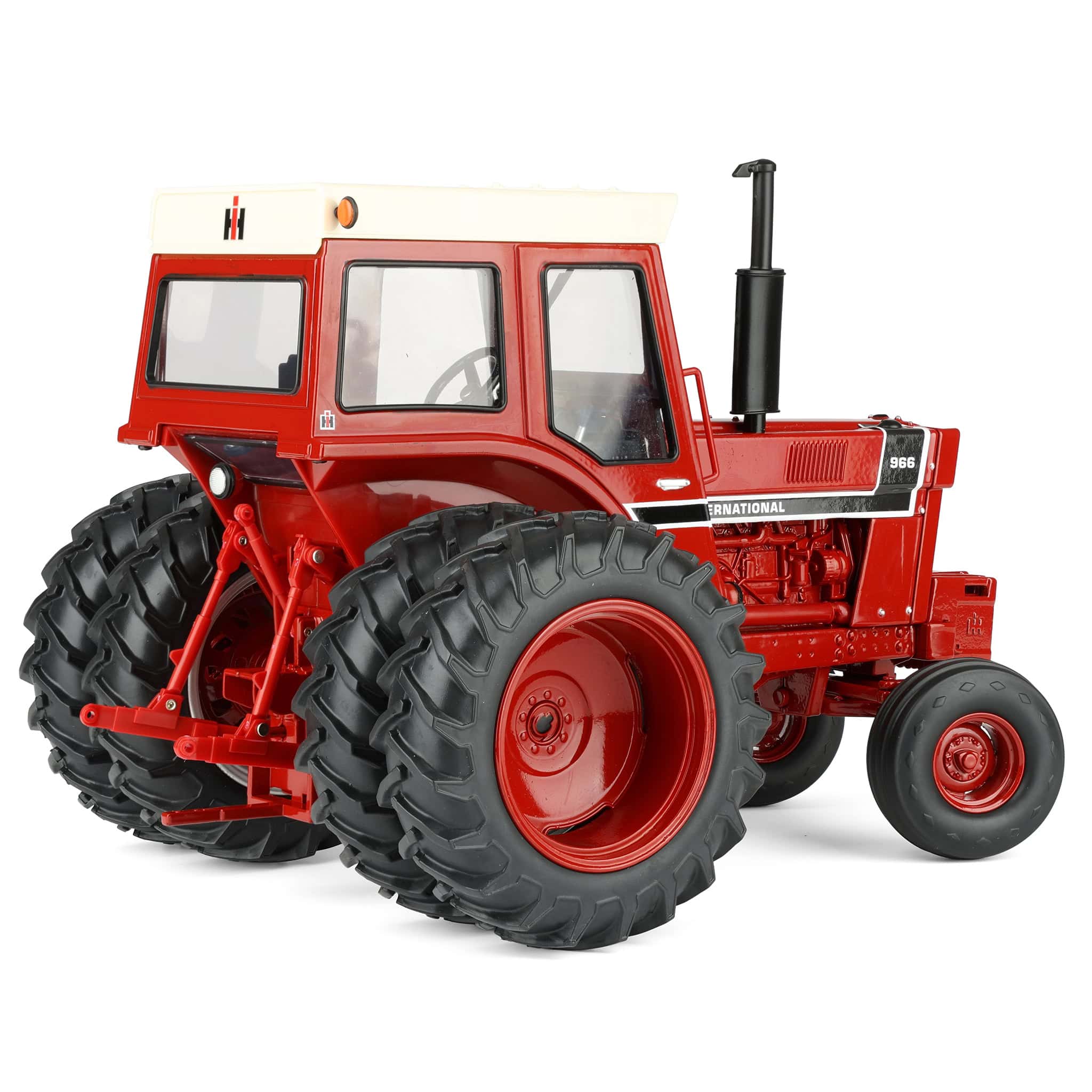 1/16 International Harvester 966 Black Stripe Tractor with Cab & Duals, 50th Anniversary, ERTL Prestige Collection - Image 3