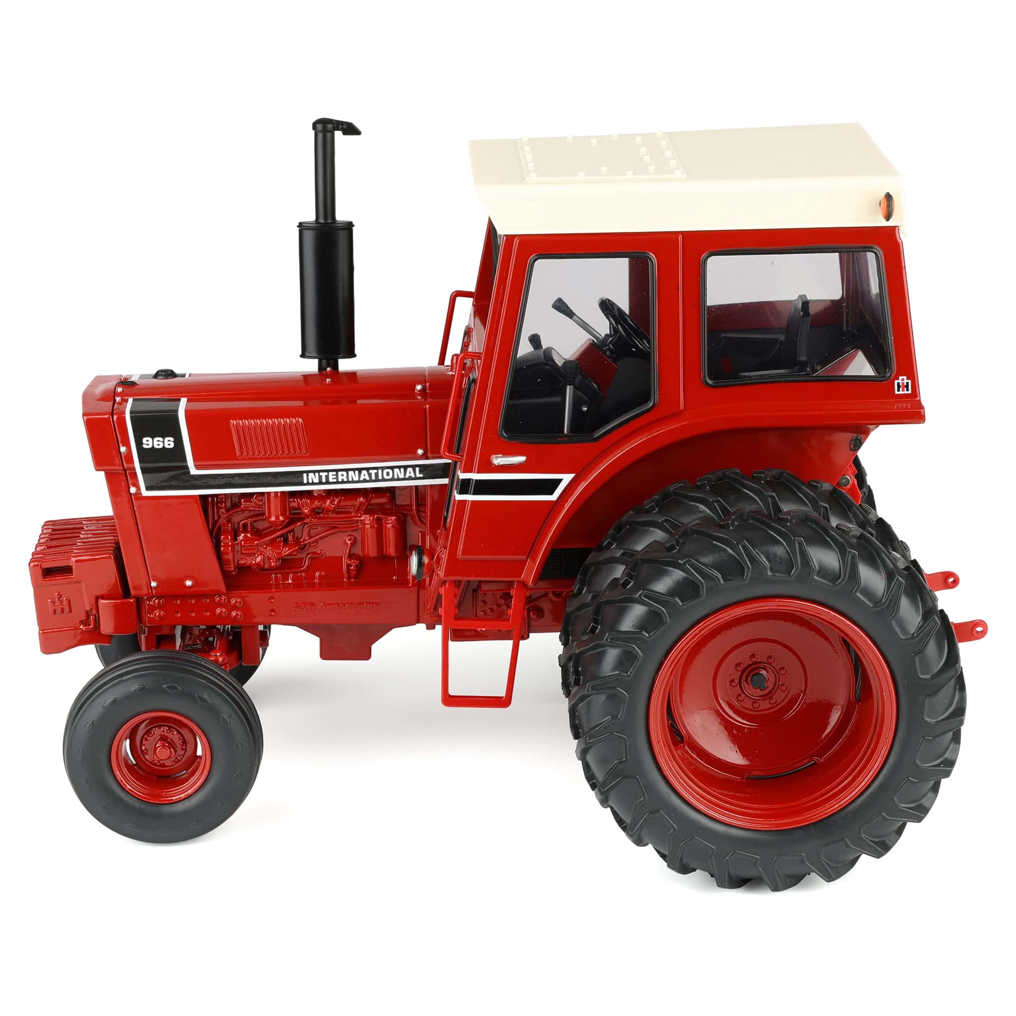 1/16 International Harvester 966 Black Stripe Tractor with Cab & Duals, 50th Anniversary, ERTL Prestige Collection - Image 5