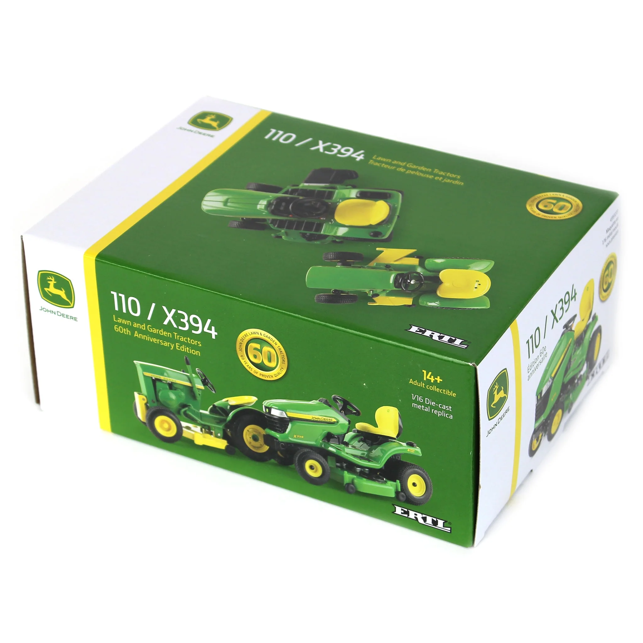 1/16 John Deere 110 & X394 60th Anniversary Lawn Tractor Set, ERTL Prestige Collection - Image 8