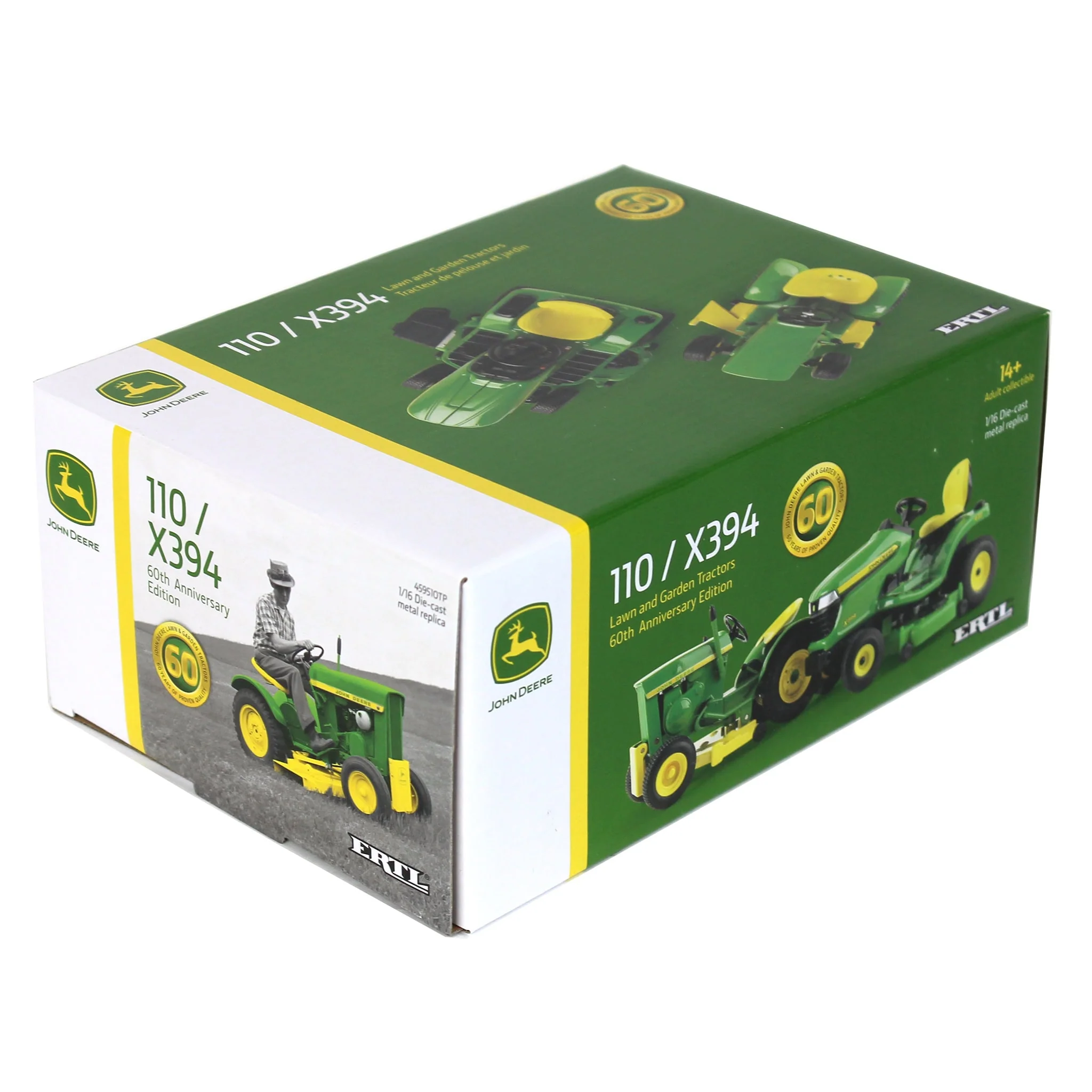 1/16 John Deere 110 & X394 60th Anniversary Lawn Tractor Set, ERTL Prestige Collection - Image 9