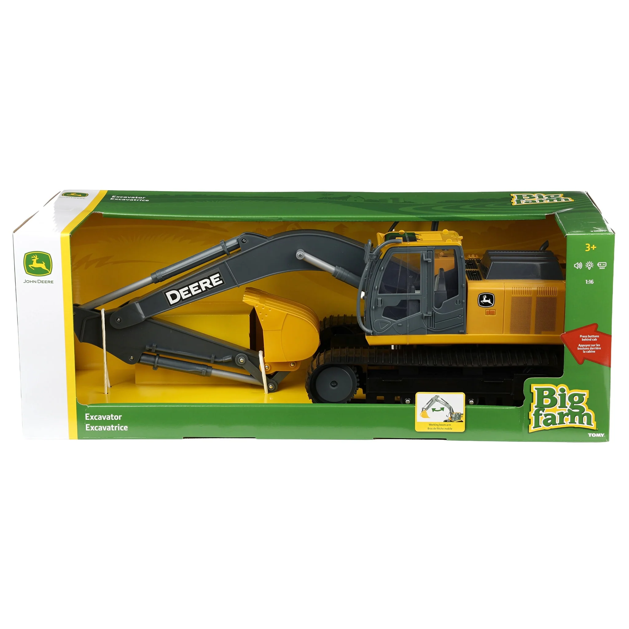 1/16 John Deere Excavator with Lights & Sounds, ERTL Big Farm - Image 9