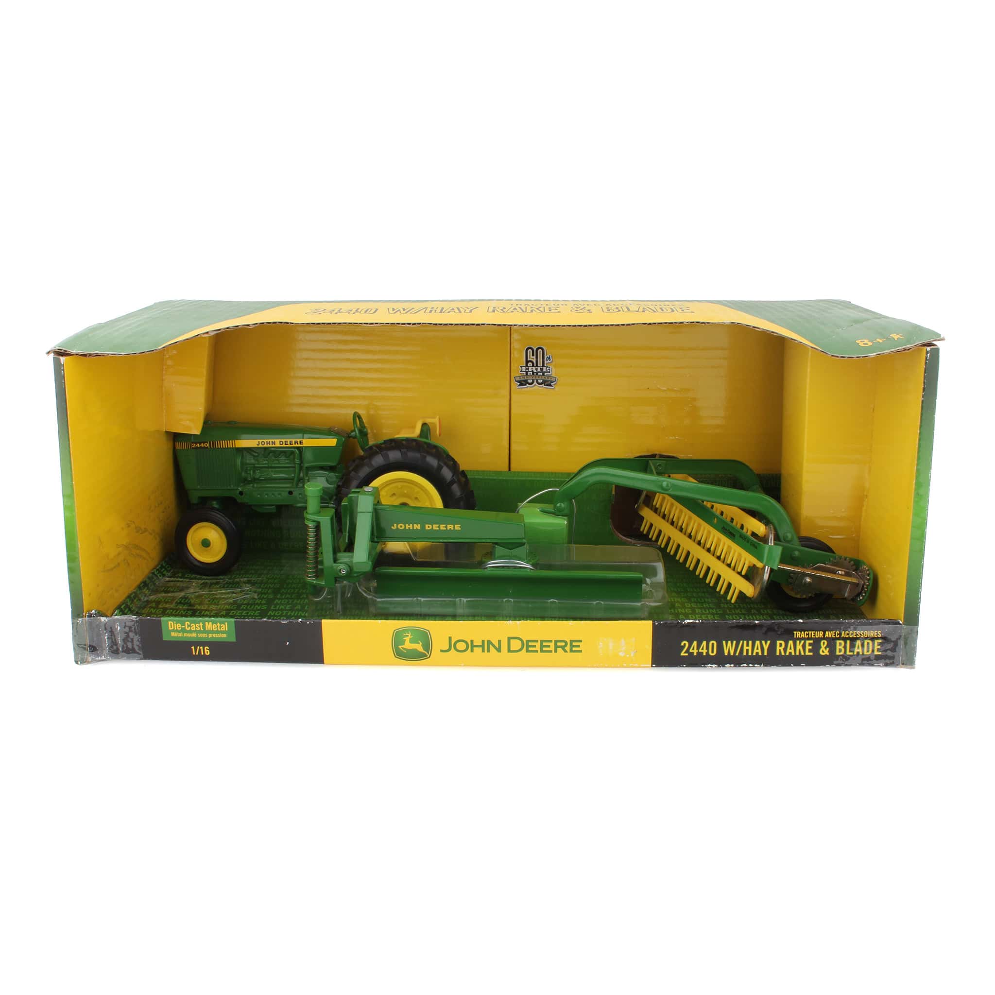 1/16 John Deere 2440 Tractor with Hay Rake & Blade by ERTL