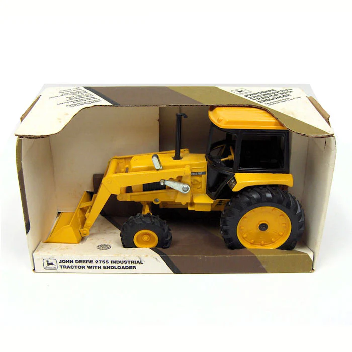 1/16 John Deere 2755 Tractor with Loader & MFD by ERTL, Old Industrial Version