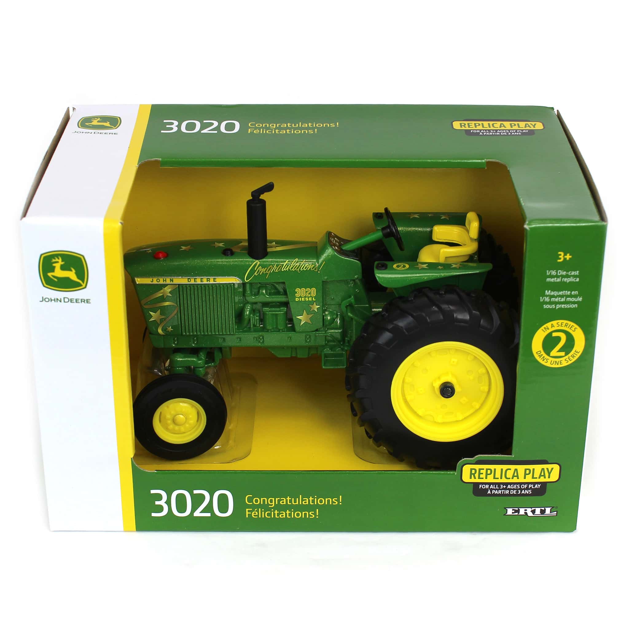 1/16 John Deere 3020 "Congratulations" Tractor with Congratulations Graphics & Wide Front by ERTL - Image 6
