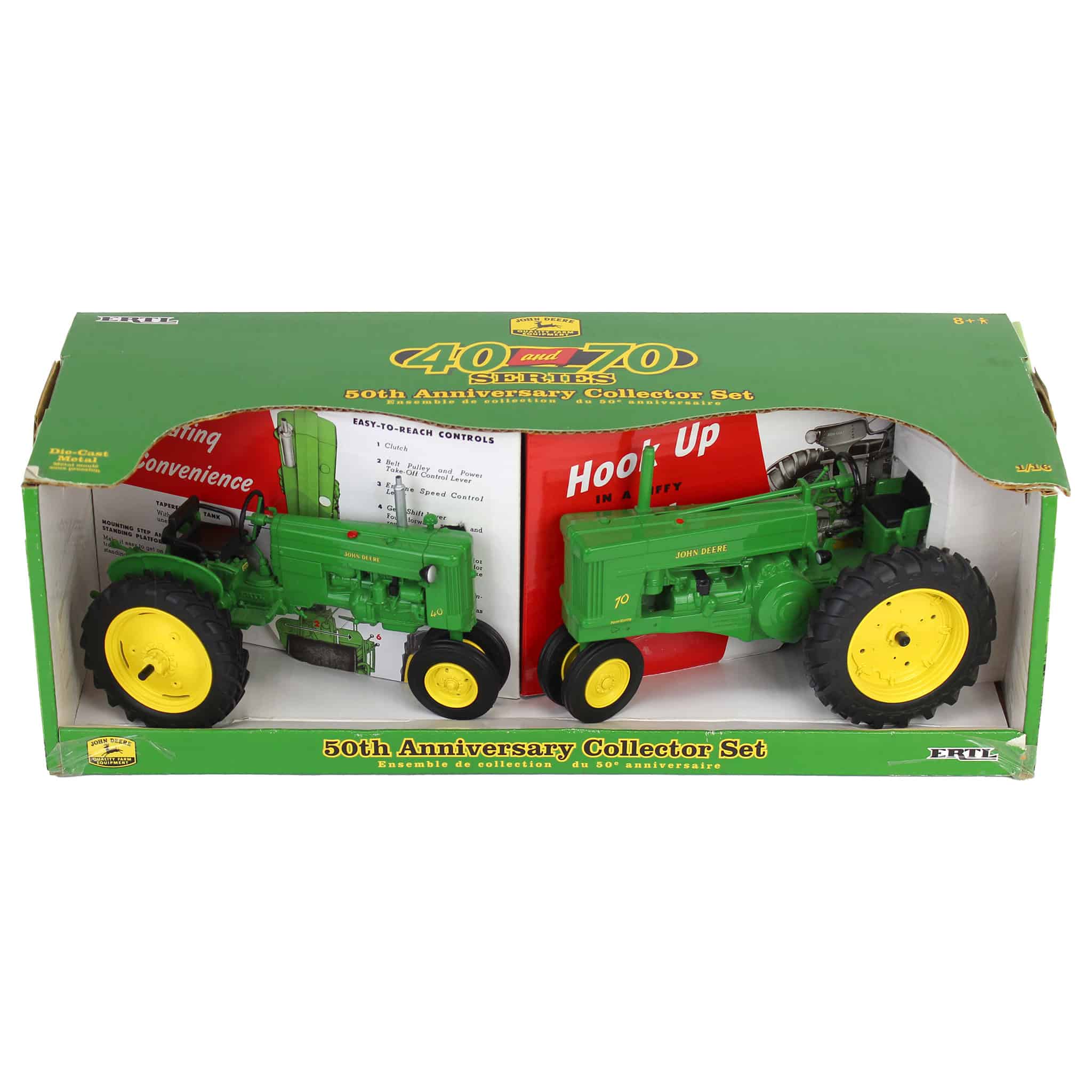 1/16 John Deere 40 & 70 Narrow Front Tractors, 50th Anniversary Collector Set by ERTL - Image 2