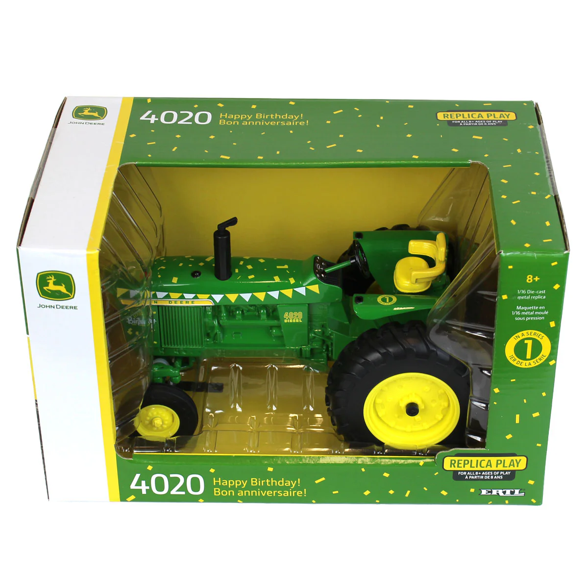 1/16 John Deere 4020 "Happy Birthday" Tractor with Wide Front by ERTL - Image 5